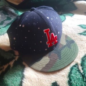 LA Dodgers New Era camo brim/star hat size 7.5